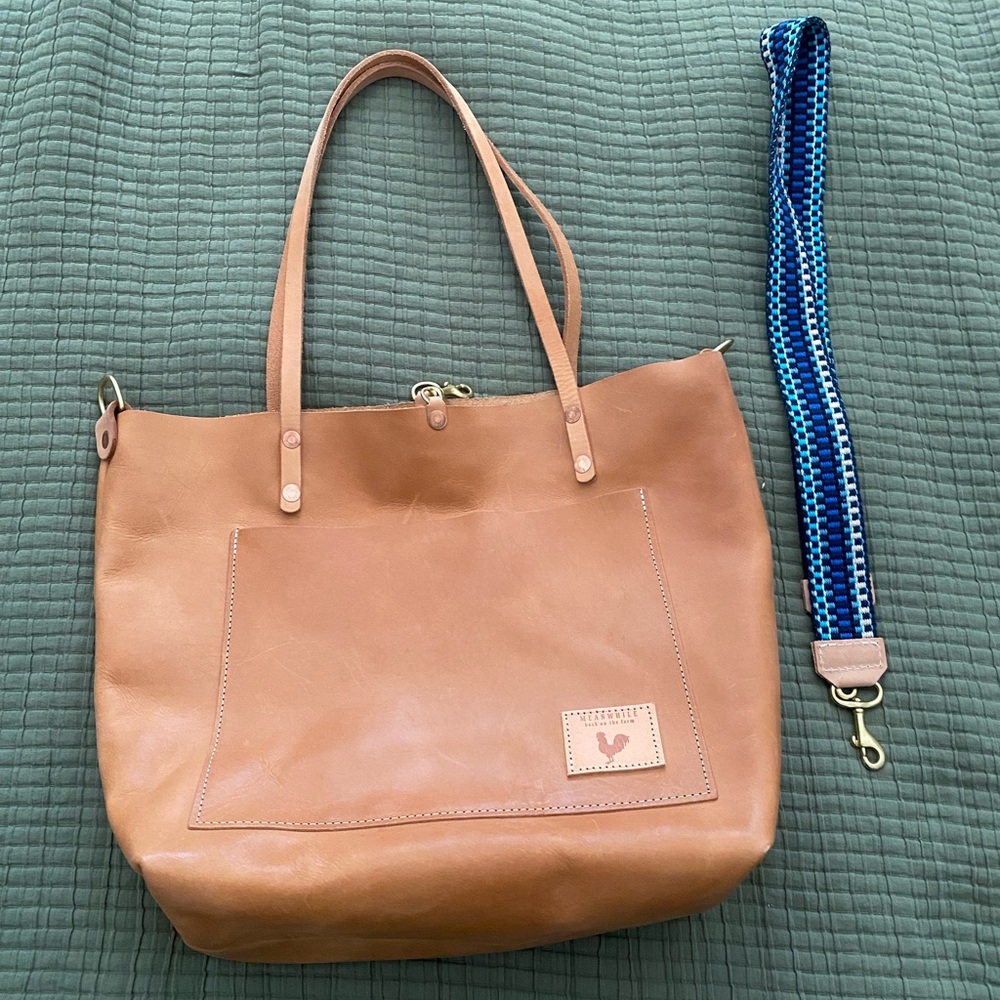 Meanwhile Back on the Farm CUSTOM Signature Leather Tote in Virginia